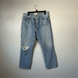 Agolde size 30 riley straight button fly jeans
